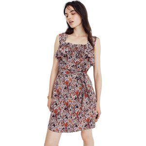 Madewell x Karen Walker Silk Floral Rosalie Ruffled Dress Size 00 Cottagecore